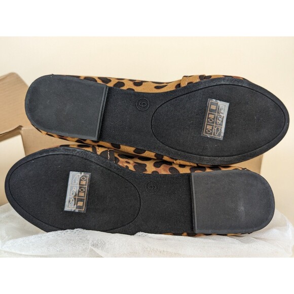 Journee Collection Marci Leopard Loafers Flats Womens 9 Wide Brown Shoes NWB - Picture 10 of 14